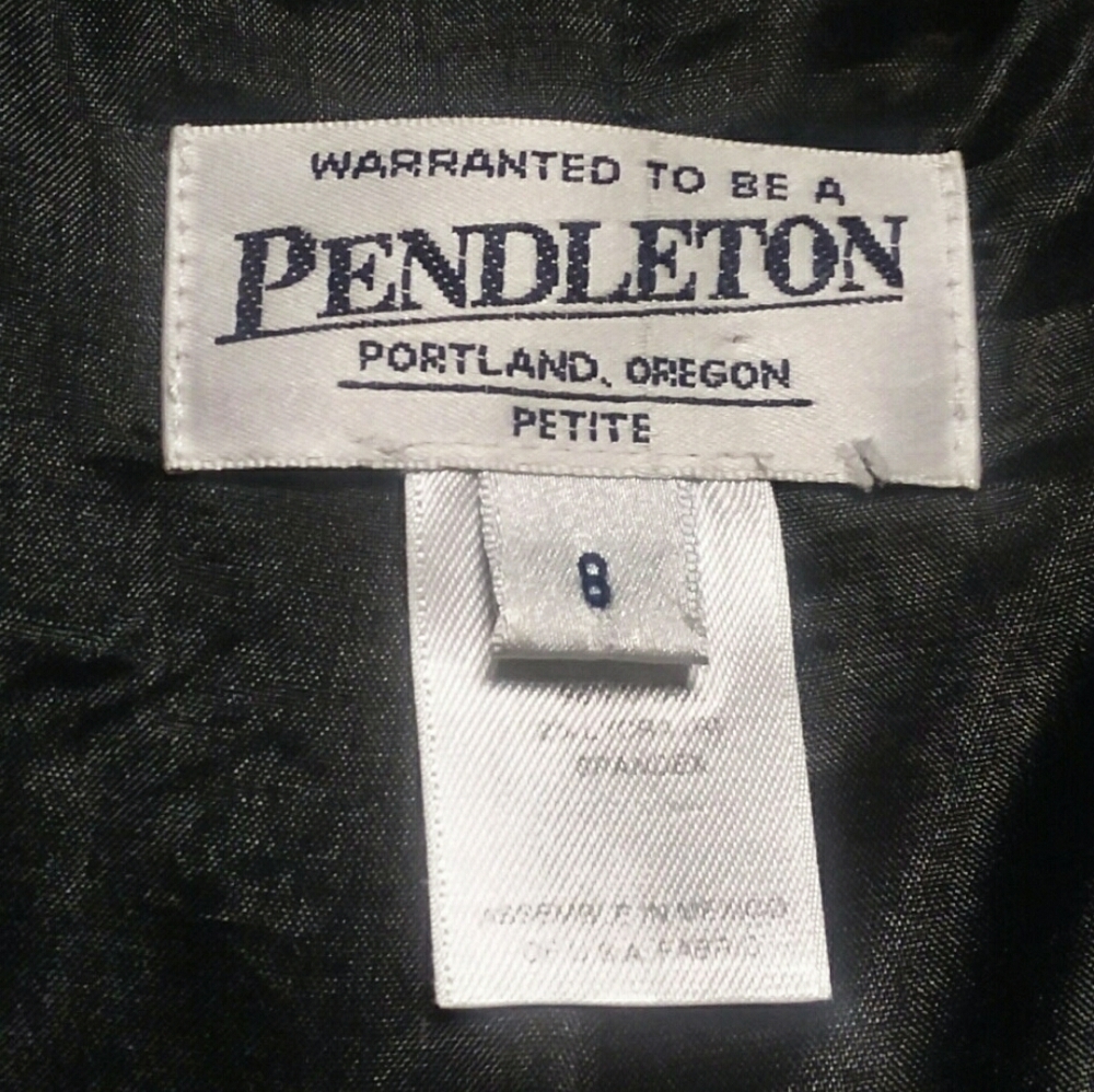 Pendleton Black Wool Blend Blazer 8P - Picture 6 of 7